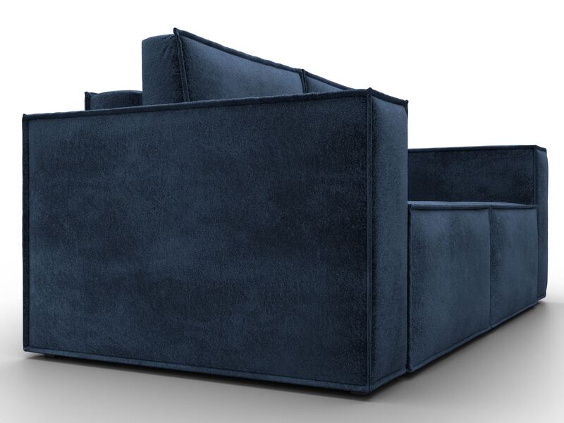 Диван прямой Куба мини, Велюр, TOWER 13 синий