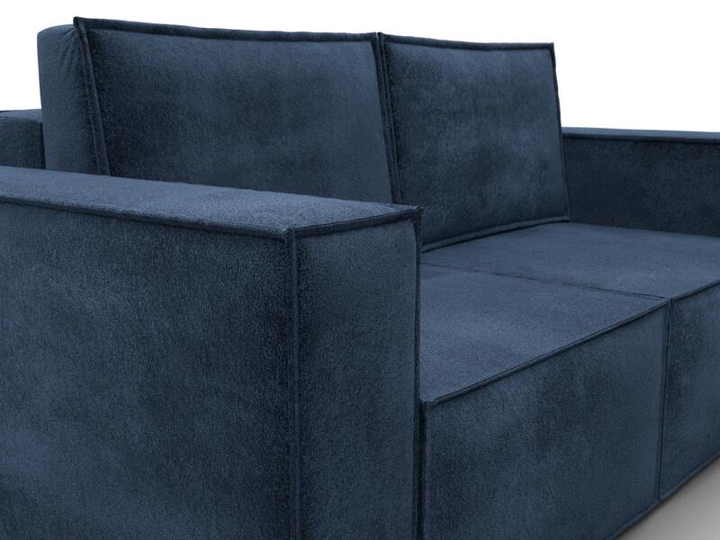 Диван прямой Куба мини, Велюр, TOWER 13 синий
