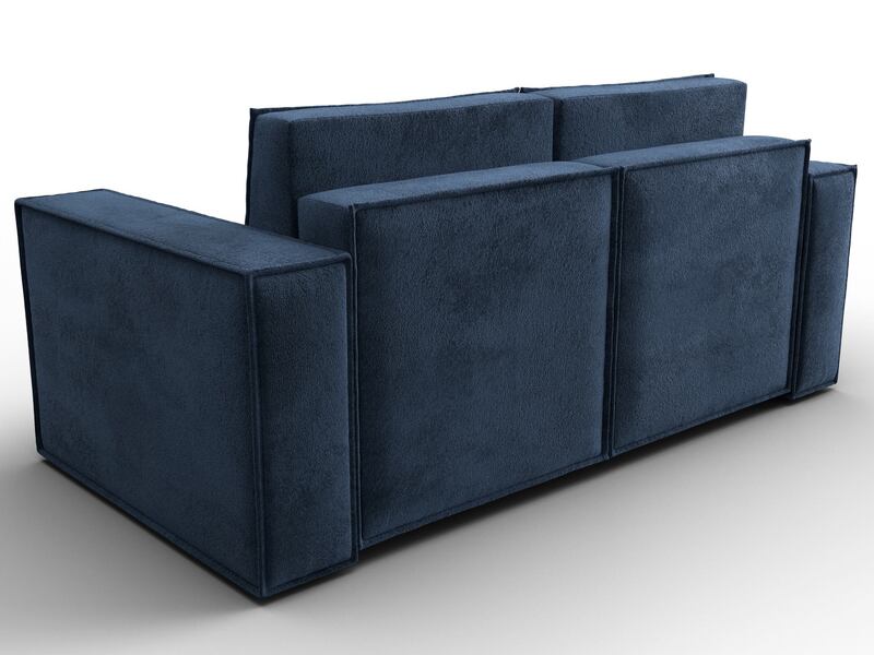 Диван прямой Куба мини, Велюр, TOWER 13 синий