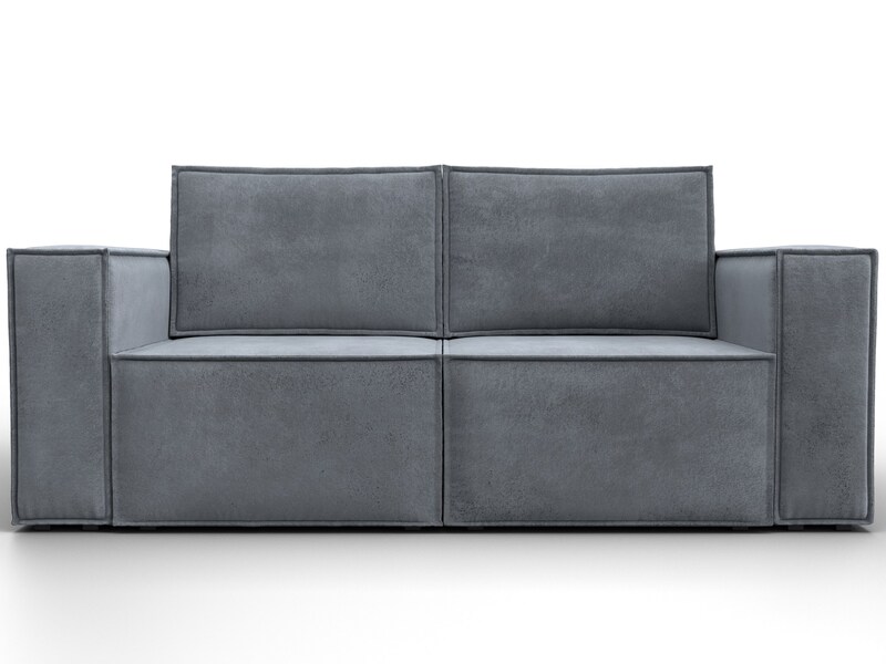 Диван прямой Куба мини, Велюр, TOWER 10 серый