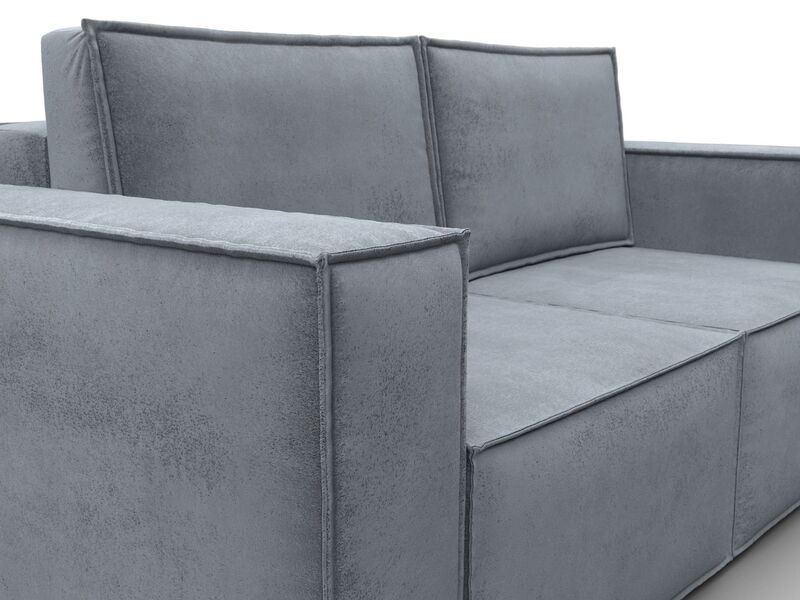 Диван прямой Куба мини, Велюр, TOWER 10 серый
