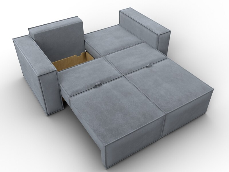 Диван прямой Куба мини, Велюр, TOWER 10 серый