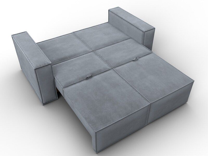 Диван прямой Куба мини, Велюр, TOWER 10 серый