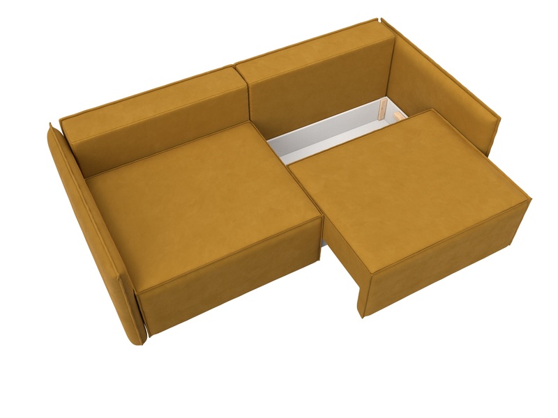 Диван прямой Либерти, Велюр, BRUT 10 желтый