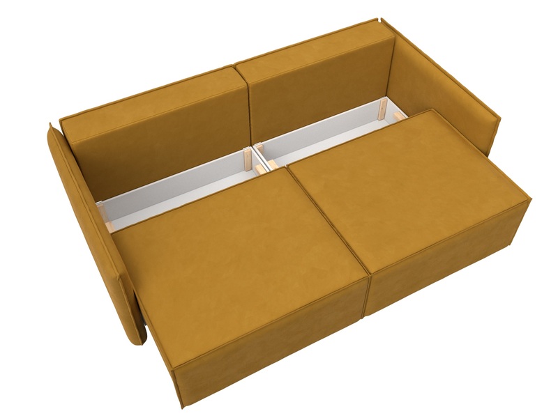 Диван прямой Либерти, Велюр, BRUT 10 желтый