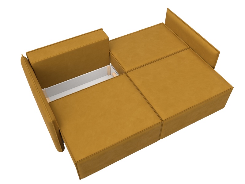 Диван прямой Либерти, Велюр, BRUT 10 желтый