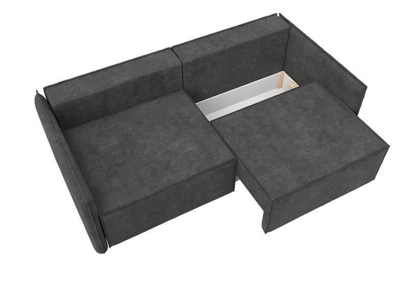 Диван прямой Либерти, Велюр, BRUT 16 темно-серый