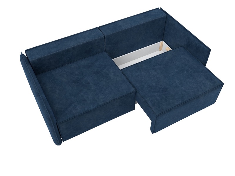 Диван прямой Либерти, Велюр, BRUT 11 синий