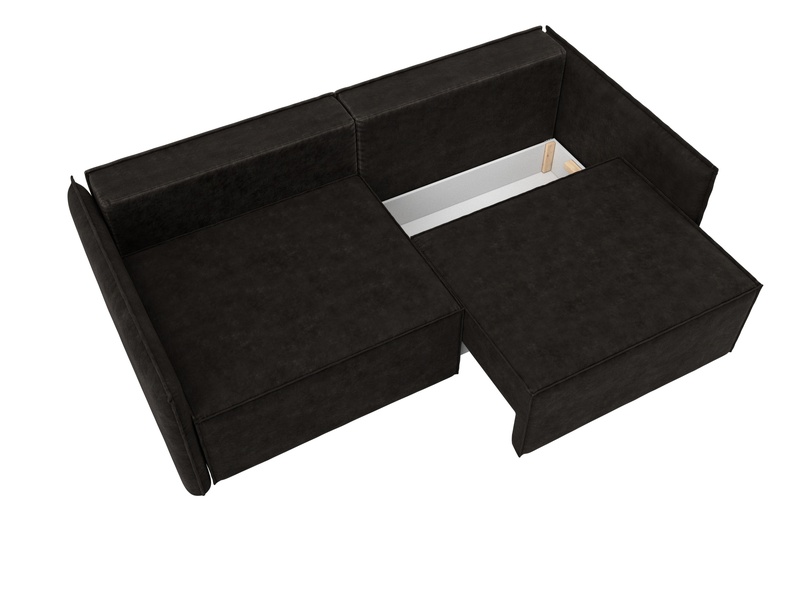 Диван прямой Либерти, Велюр, BRUT 17 коричневый