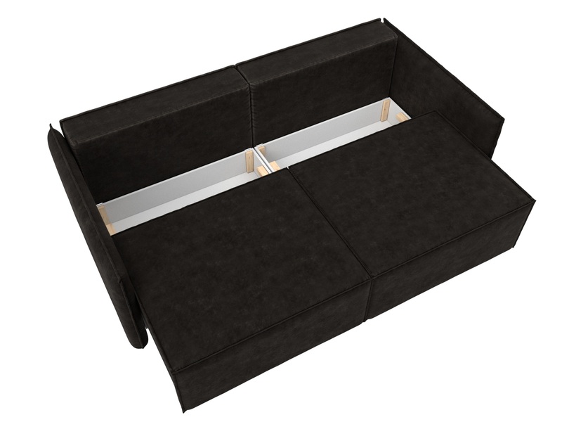 Диван прямой Либерти, Велюр, BRUT 17 коричневый