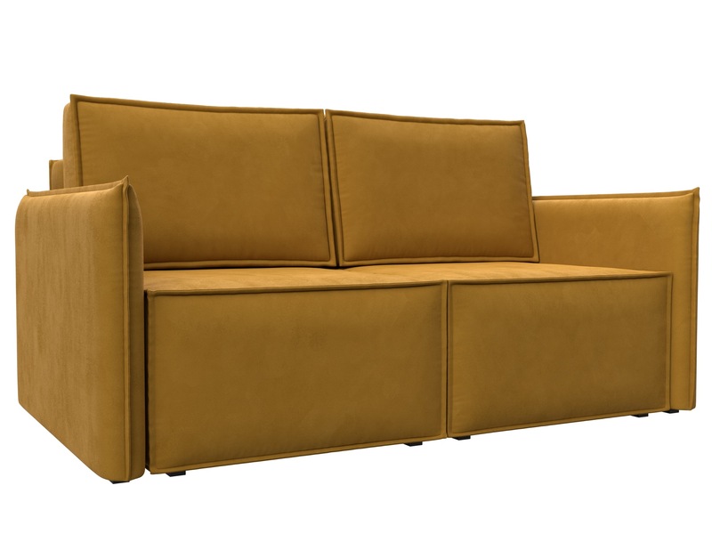 Диван прямой Либерти мини, Велюр, BRUT 10 желтый