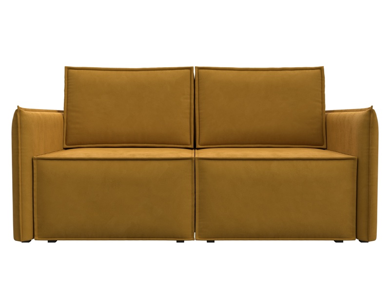 Диван прямой Либерти мини, Велюр, BRUT 10 желтый