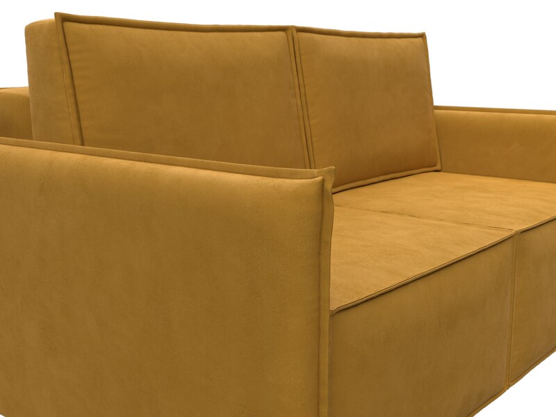 Диван прямой Либерти мини, Велюр, BRUT 10 желтый