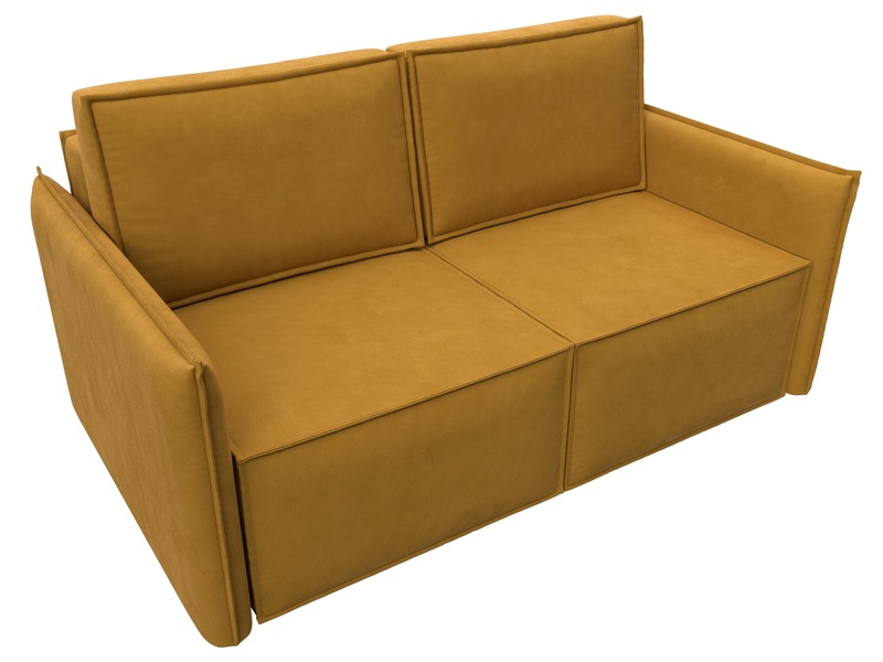 Диван прямой Либерти мини, Велюр, BRUT 10 желтый