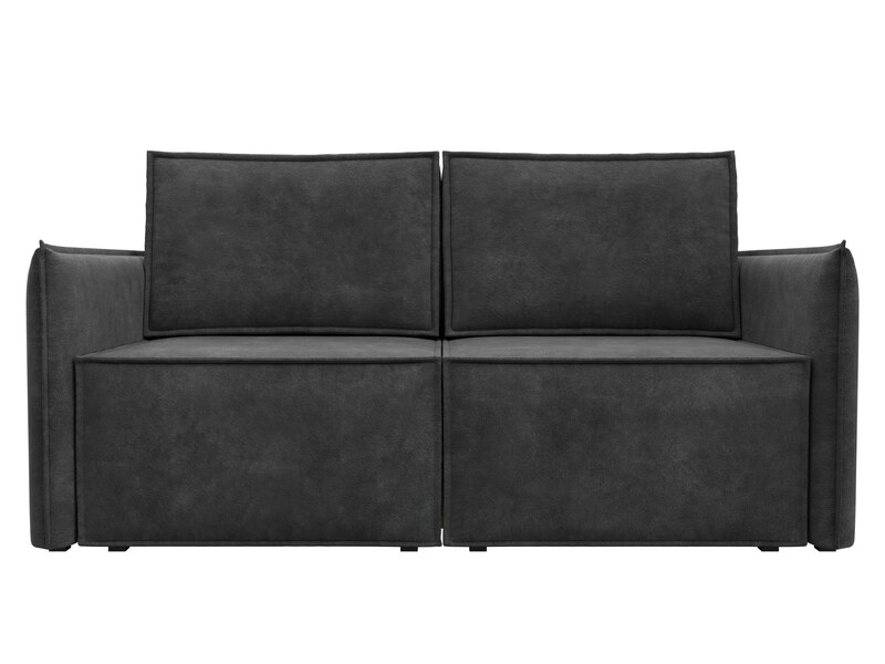 Диван прямой Либерти мини, Велюр, BRUT 16 темно-серый