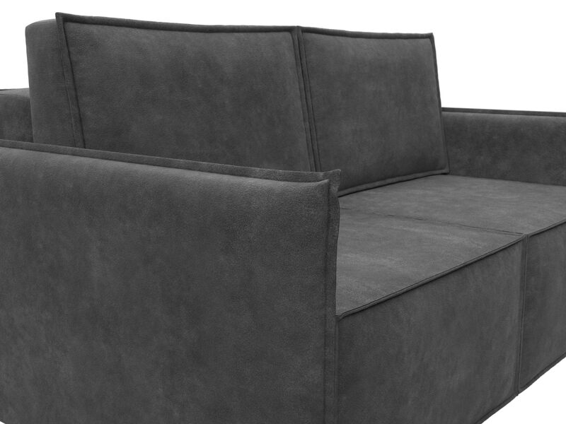 Диван прямой Либерти мини, Велюр, BRUT 16 темно-серый