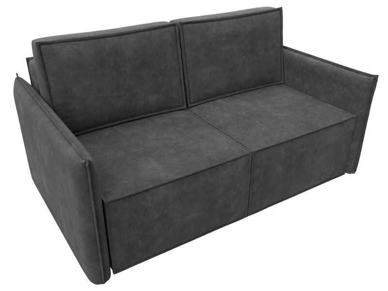 Диван прямой Либерти мини, Велюр, BRUT 16 темно-серый