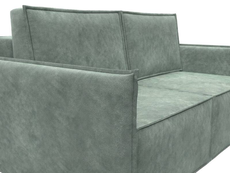 Диван прямой Либерти мини, Велюр, BRUT 08 зеленый