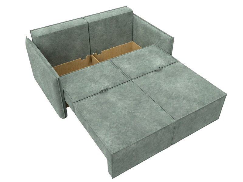 Диван прямой Либерти мини, Велюр, BRUT 08 зеленый