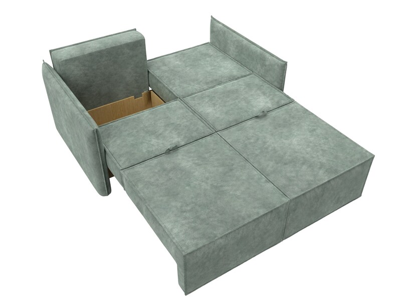 Диван прямой Либерти мини, Велюр, BRUT 08 зеленый