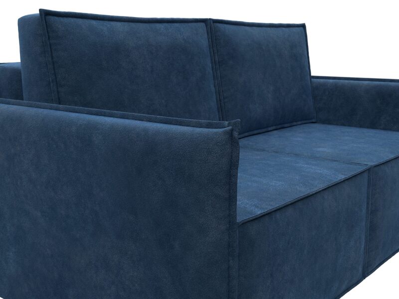 Диван прямой Либерти мини, Велюр, BRUT 11 синий