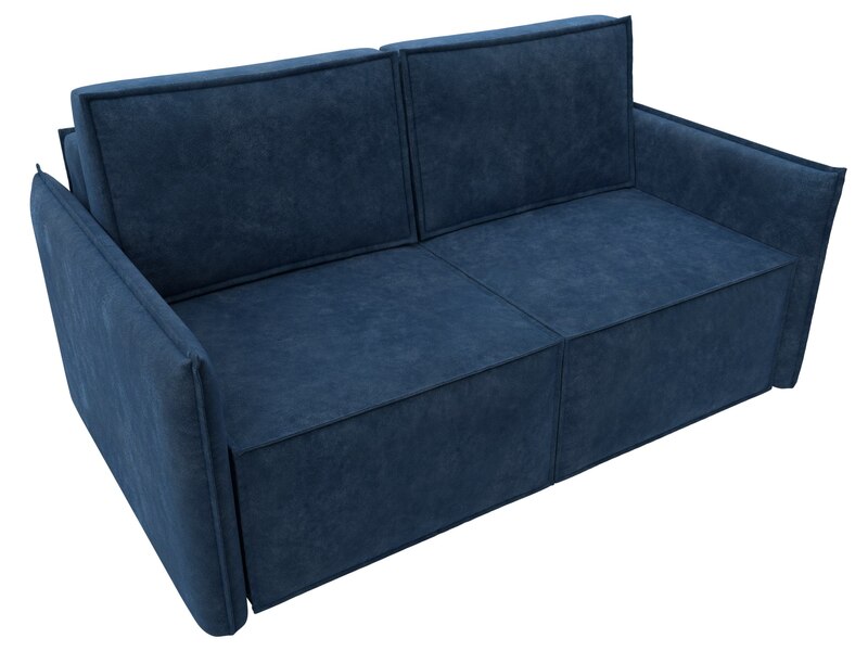 Диван прямой Либерти мини, Велюр, BRUT 11 синий