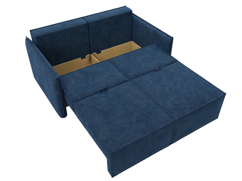 Диван прямой Либерти мини, Велюр, BRUT 11 синий