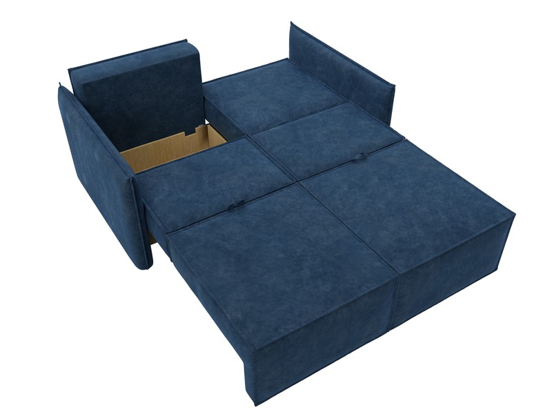 Диван прямой Либерти мини, Велюр, BRUT 11 синий