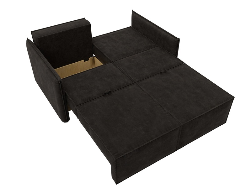 Диван прямой Либерти мини, Велюр, BRUT 17 коричневый