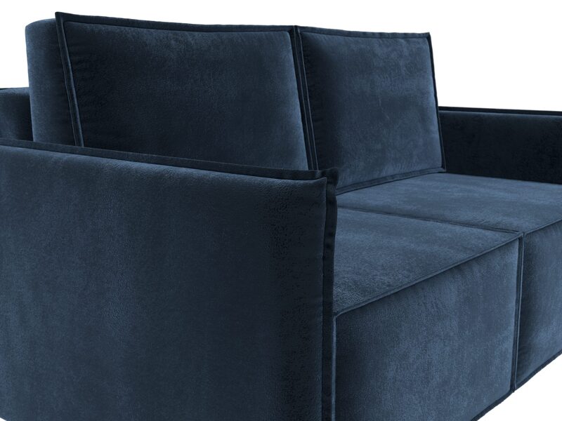 Диван прямой Либерти мини, Велюр, TOWER 13 синий