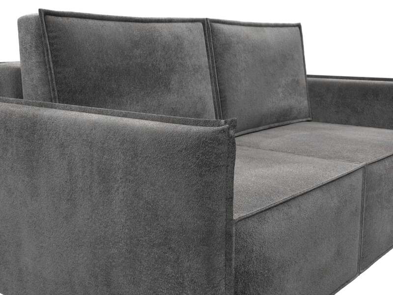 Диван прямой Либерти мини, Велюр, TOWER 10 серый