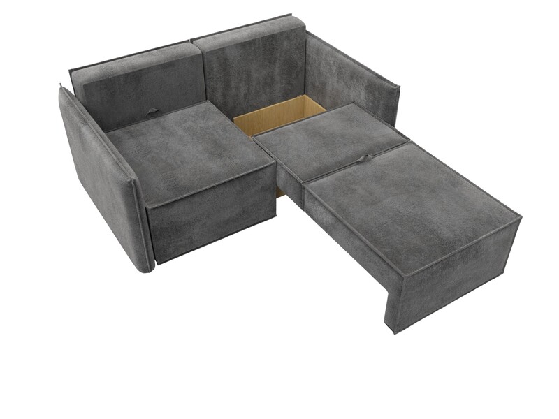 Диван прямой Либерти мини, Велюр, TOWER 10 серый