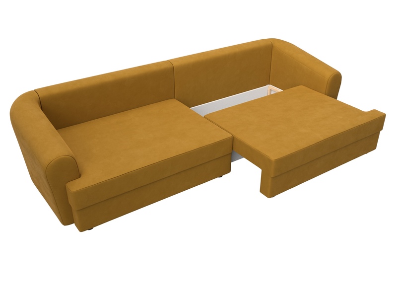 Диван прямой Милтон, Велюр, BRUT 10 желтый