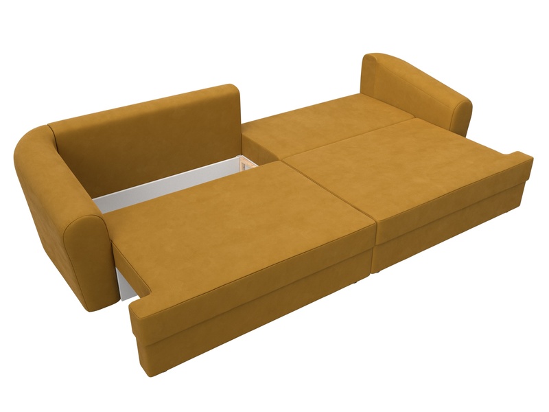 Диван прямой Милтон, Велюр, BRUT 10 желтый