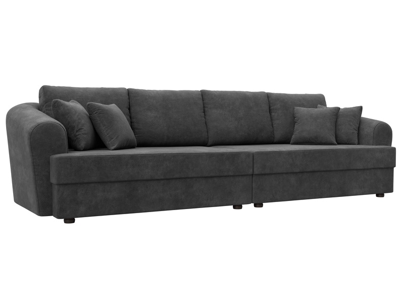 Диван прямой Милтон, Велюр, BRUT 16 темно-серый