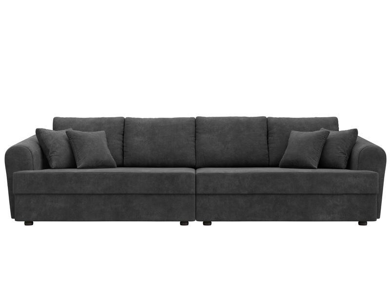 Диван прямой Милтон, Велюр, BRUT 16 темно-серый
