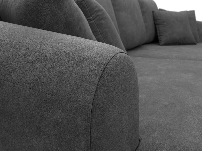 Диван прямой Милтон, Велюр, BRUT 16 темно-серый