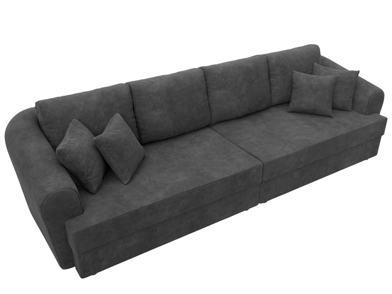 Диван прямой Милтон, Велюр, BRUT 16 темно-серый