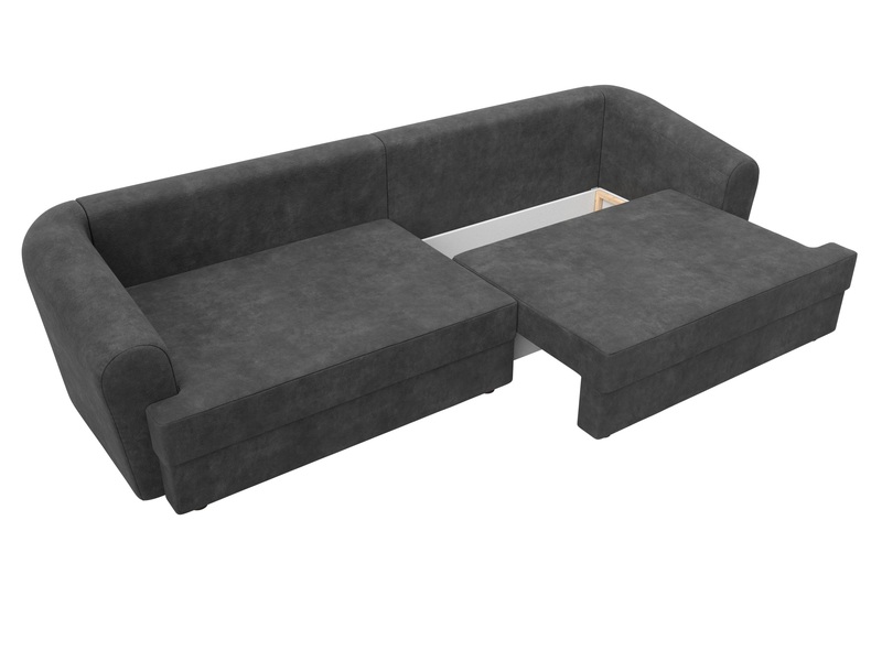 Диван прямой Милтон, Велюр, BRUT 16 темно-серый