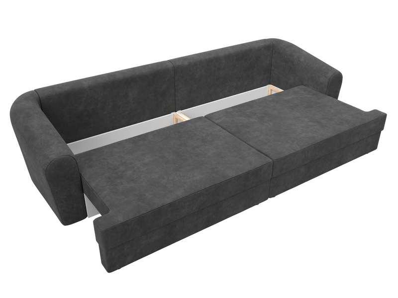 Диван прямой Милтон, Велюр, BRUT 16 темно-серый