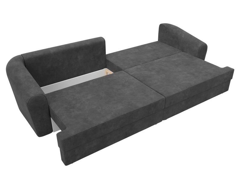 Диван прямой Милтон, Велюр, BRUT 16 темно-серый