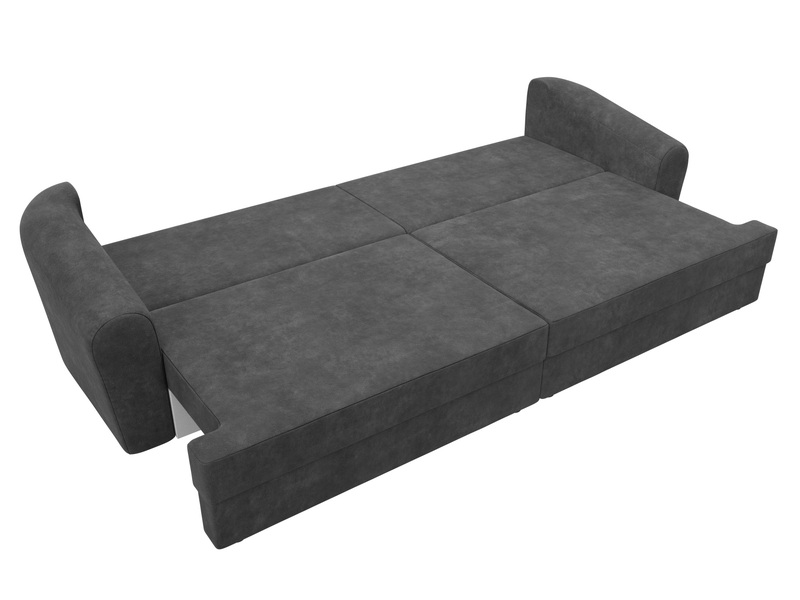 Диван прямой Милтон, Велюр, BRUT 16 темно-серый