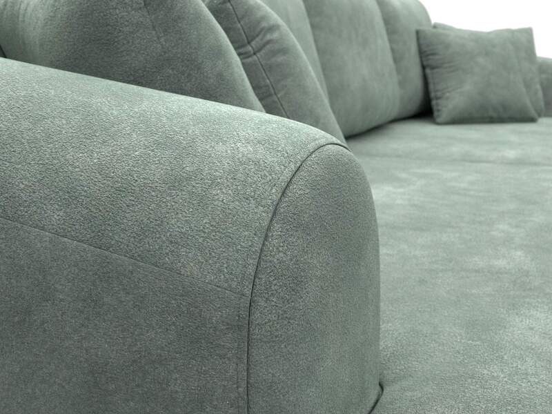 Диван прямой Милтон, Велюр, BRUT 08 зеленый