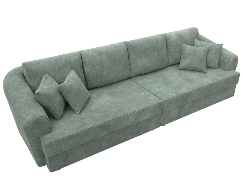 Диван прямой Милтон, Велюр, BRUT 08 зеленый