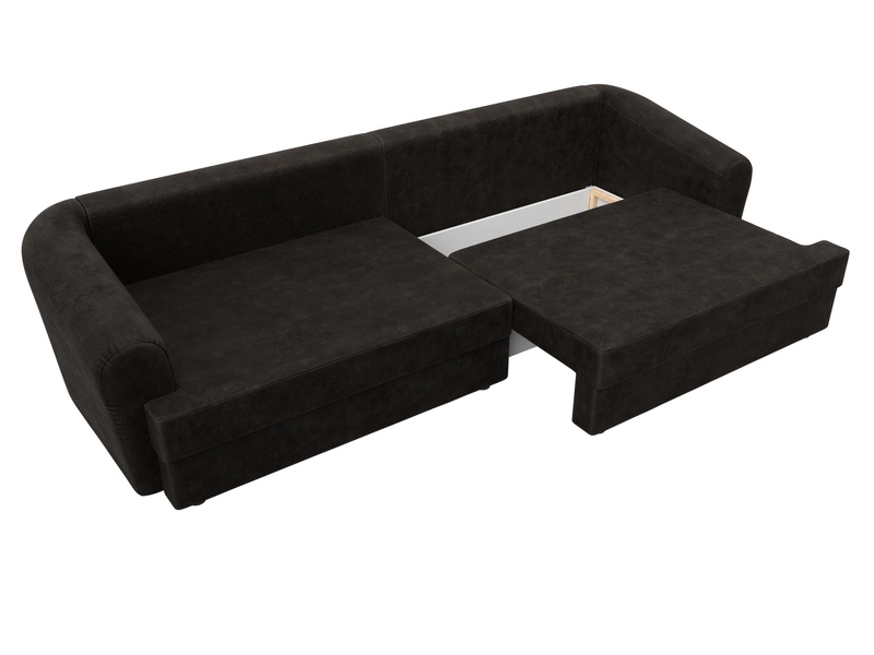 Диван прямой Милтон, Велюр, BRUT 17 коричневый