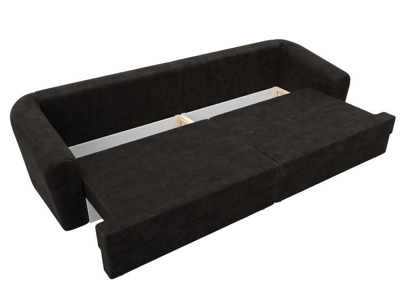 Диван прямой Милтон, Велюр, BRUT 17 коричневый