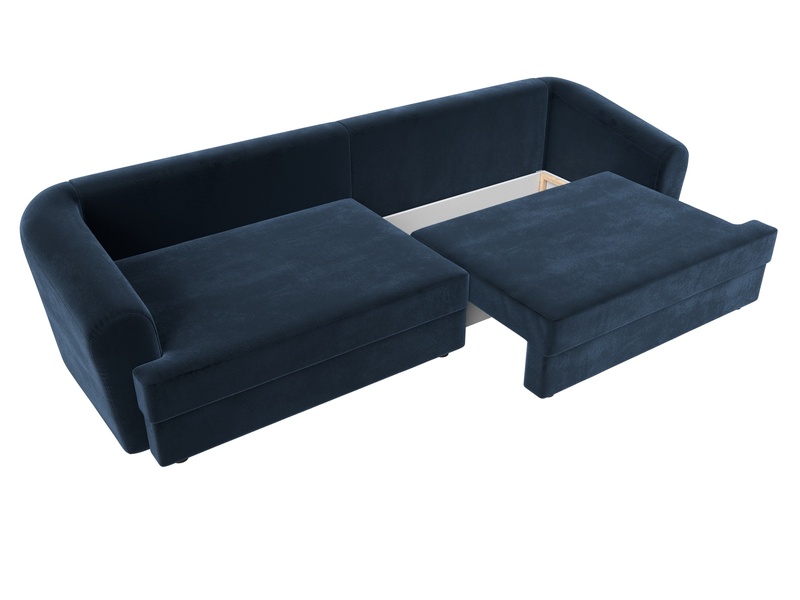 Диван прямой Милтон, Велюр, TOWER 13 синий