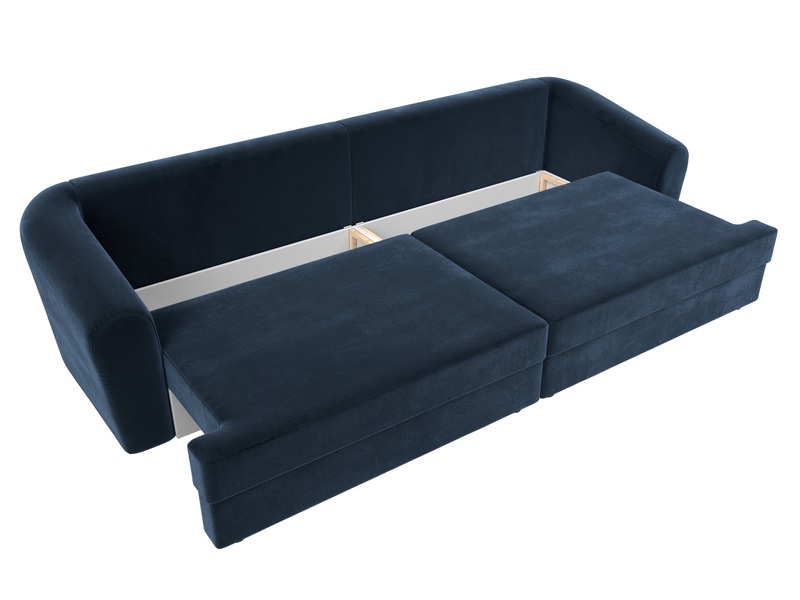 Диван прямой Милтон, Велюр, TOWER 13 синий