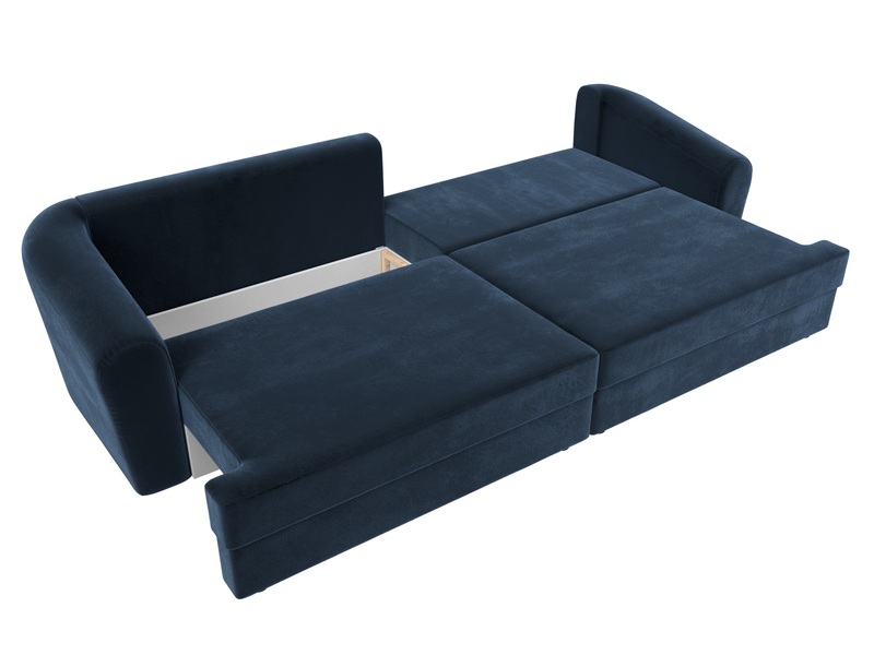 Диван прямой Милтон, Велюр, TOWER 13 синий