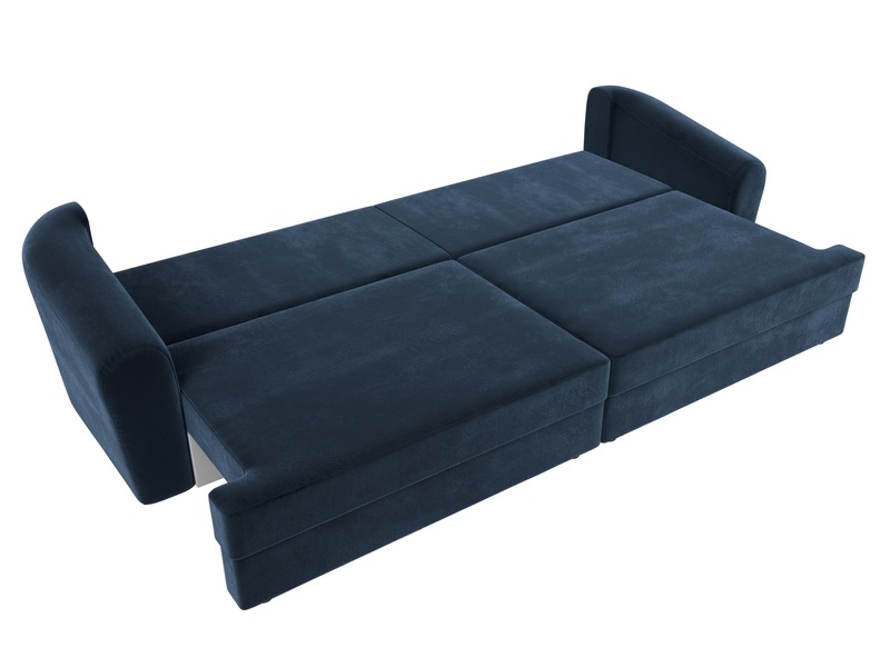 Диван прямой Милтон, Велюр, TOWER 13 синий